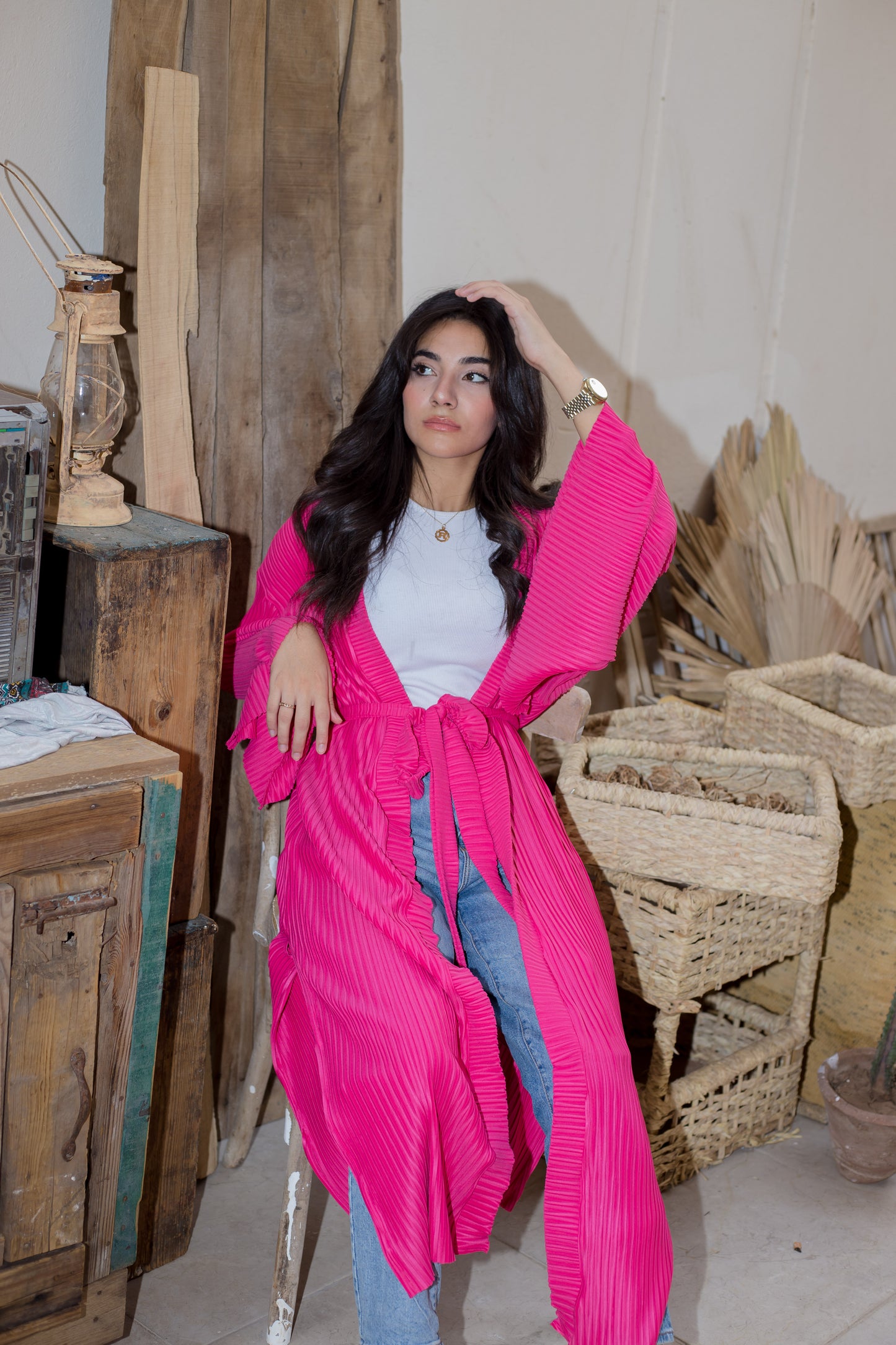 Dress me kimono in Fushia