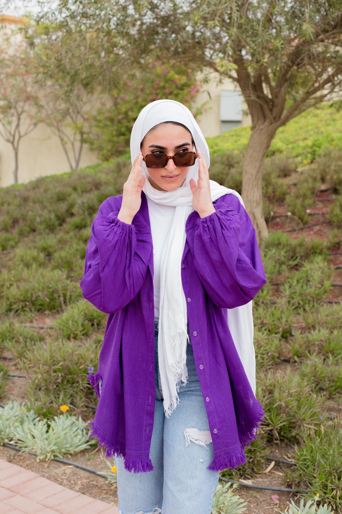 Purple kokta chemise