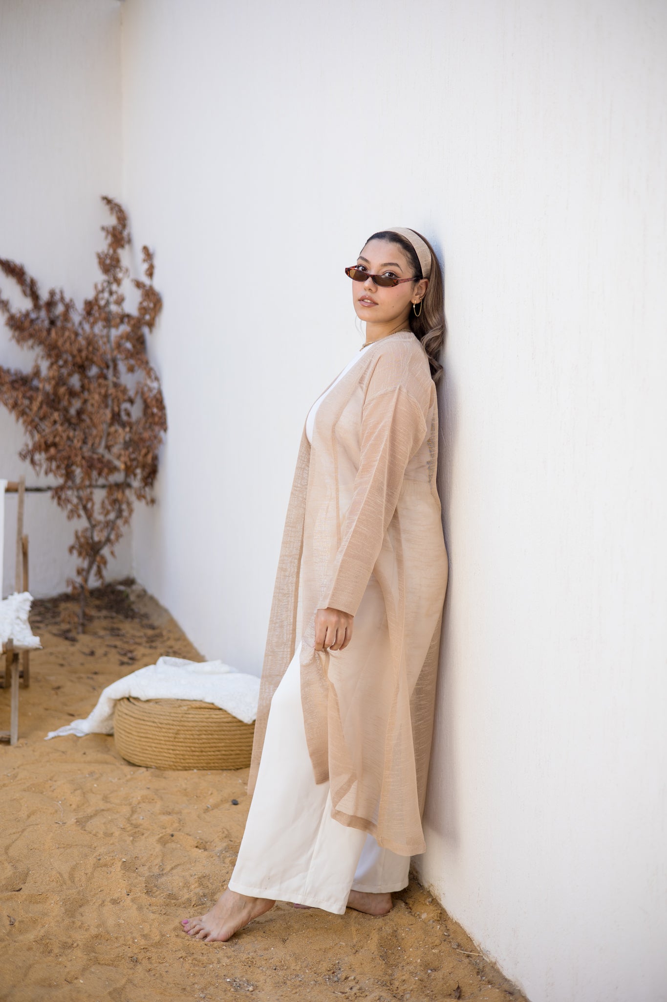 Lighten up kimono in beige