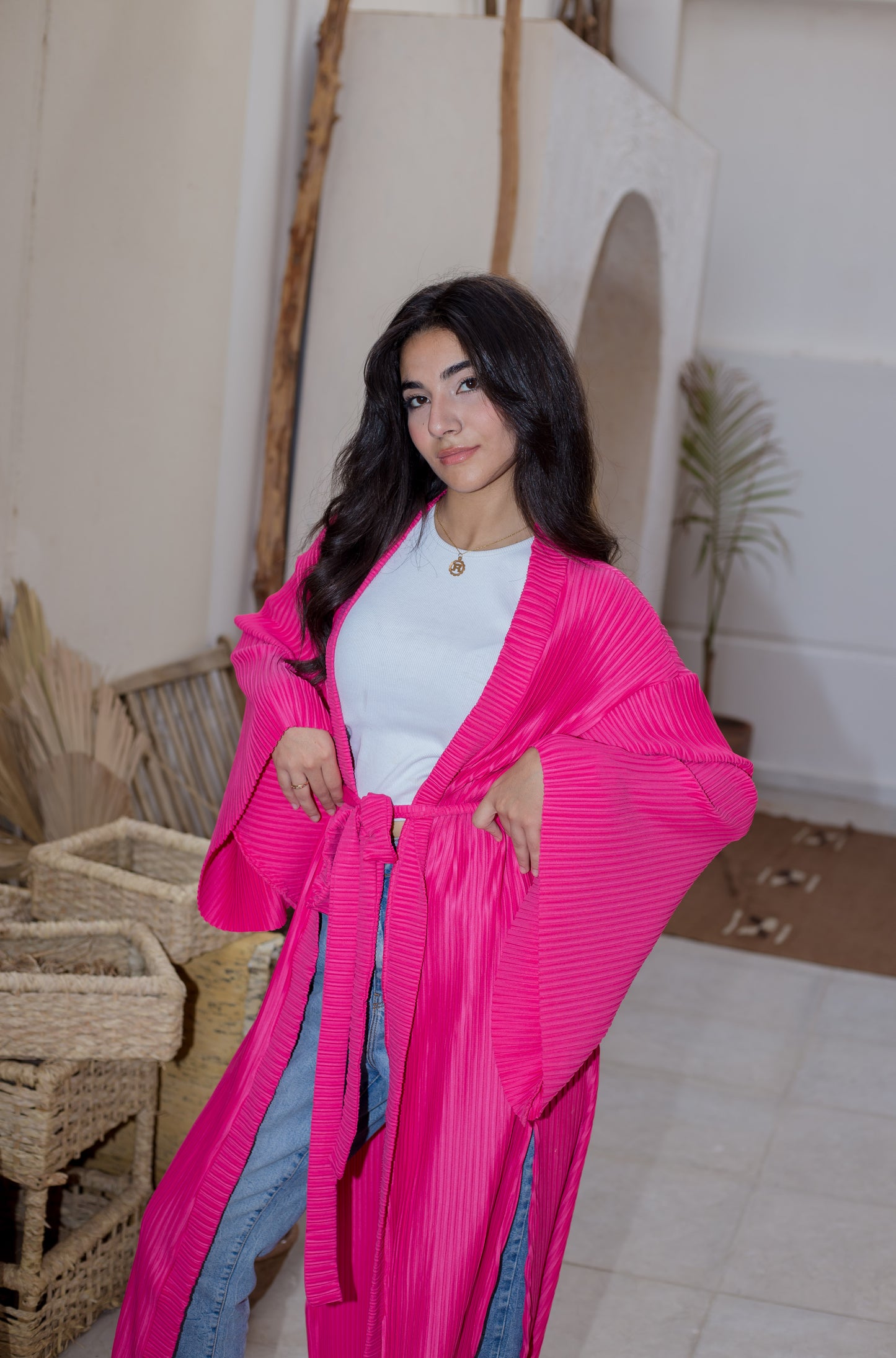 Dress me kimono in Fushia