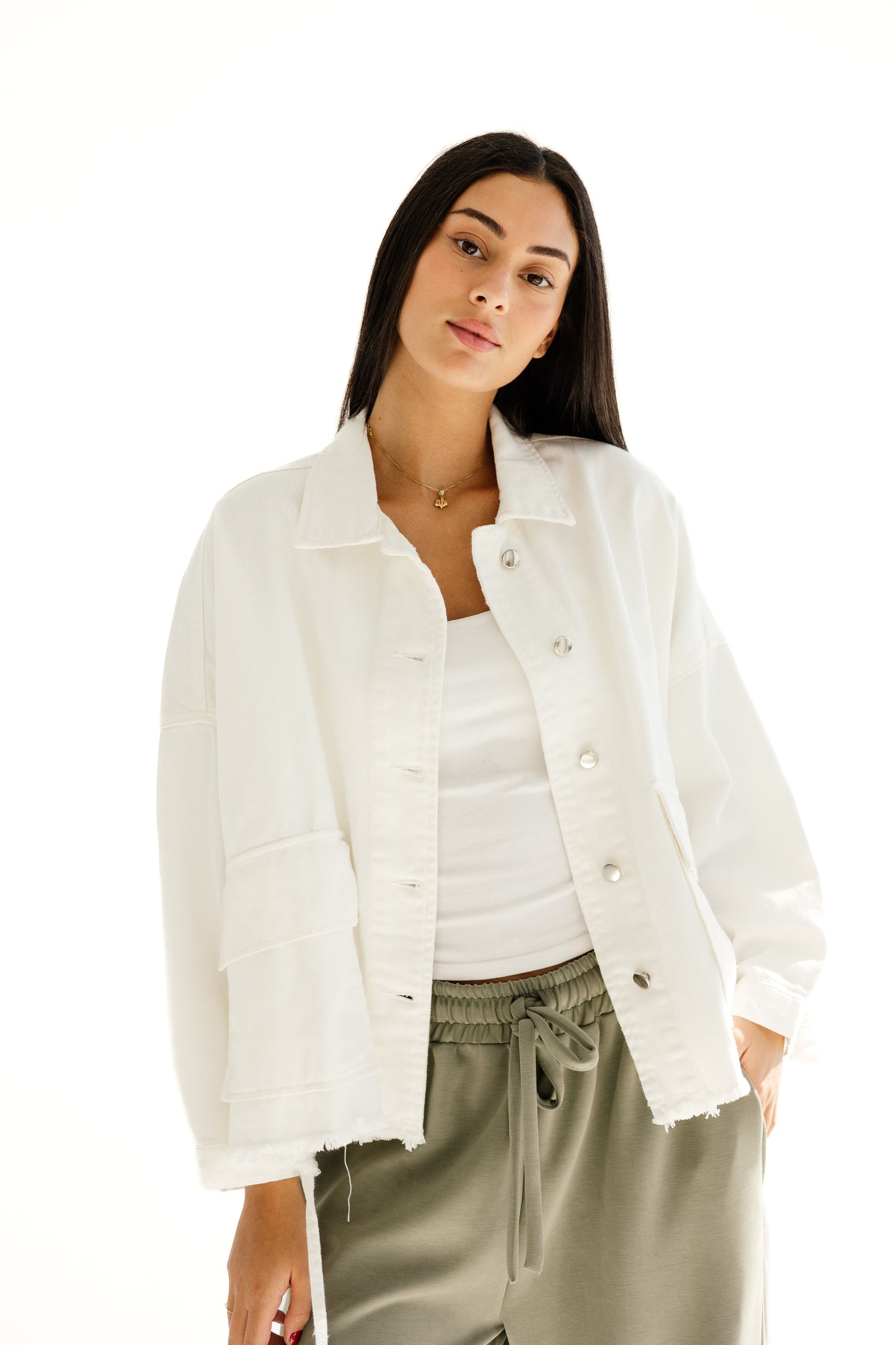 Denim jacket in -white