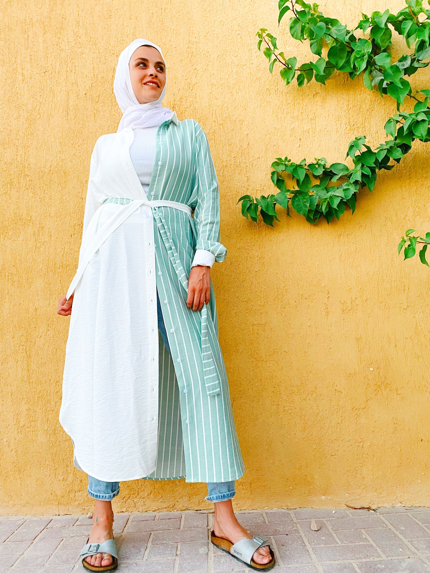 Half&Half mint chemise dress