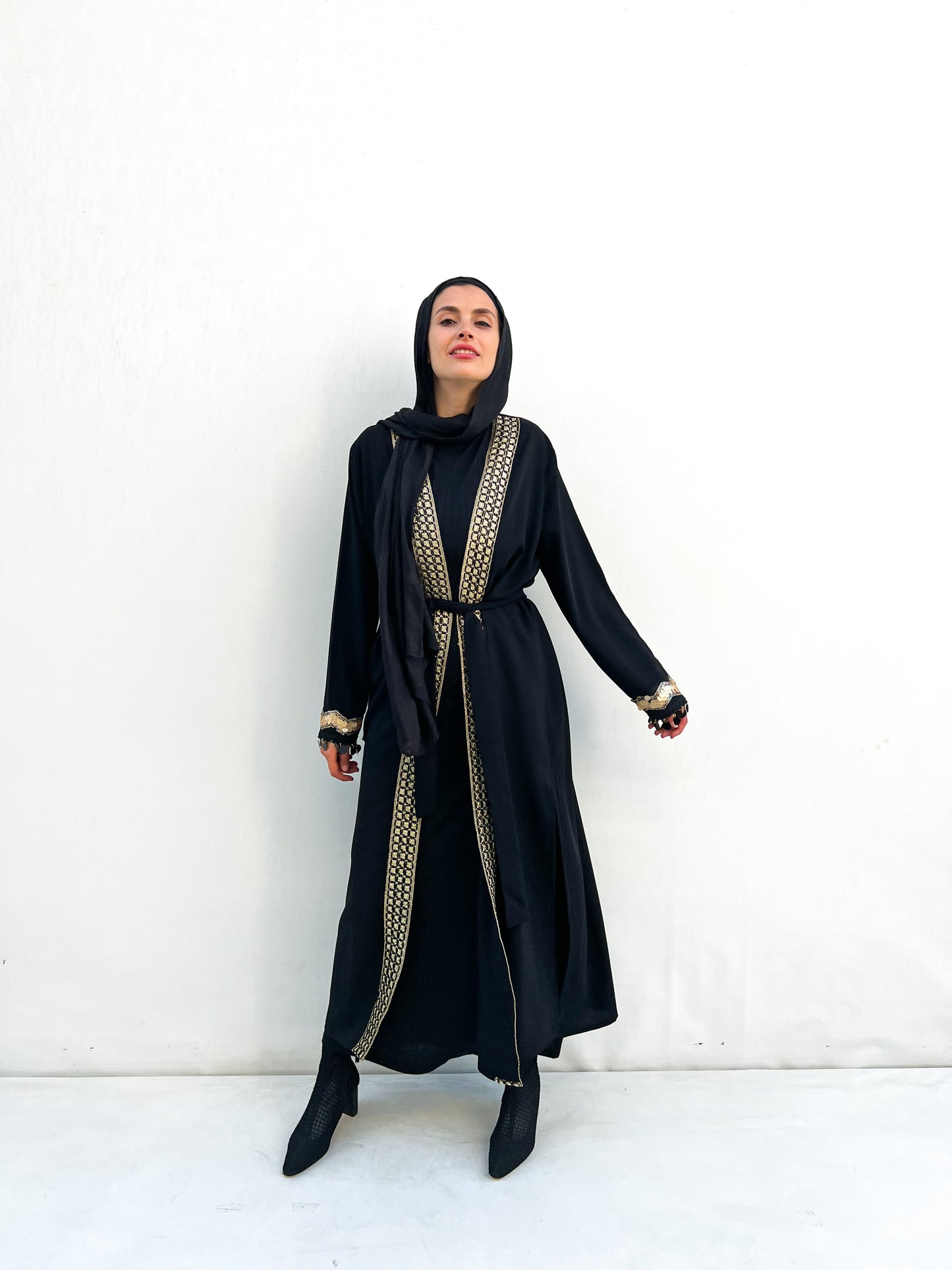 Black goldiana kaftan