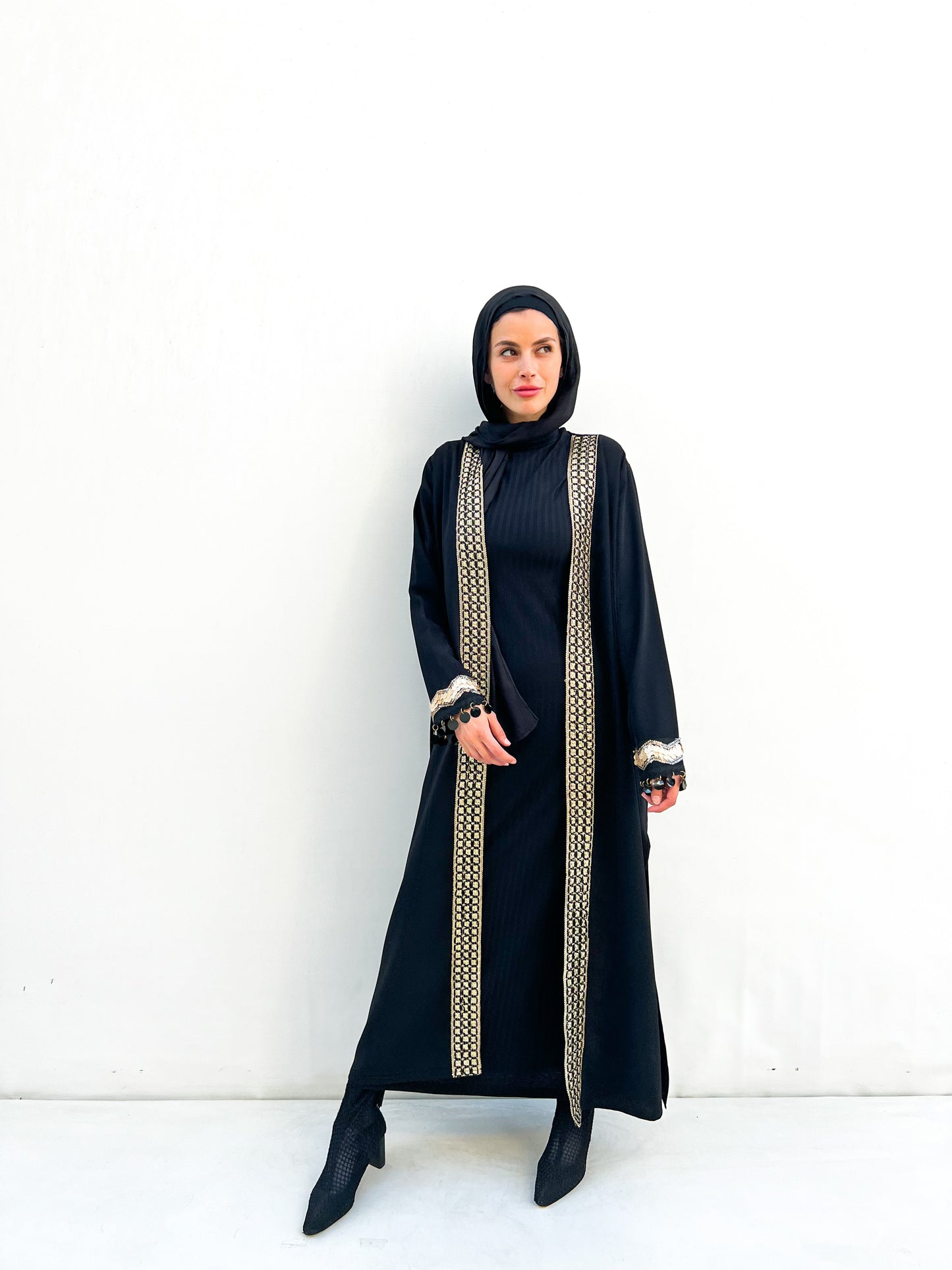Black goldiana kaftan
