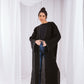 Crushed kaftan in black