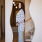 Tweed top in white