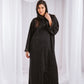 Zipper abaya black