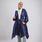 Mia silk kimono in navy