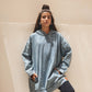 Girl in the hood denim in blue