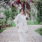 Linea blazer set in off white