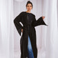 Crushed kaftan in black