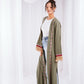 Fringe kaftan in olive