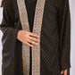 Dotted kaftan in black