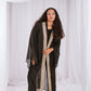 Dotted kaftan in black