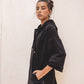Core Zip breezy top in black