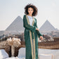 Leading lady stars kaftan in green