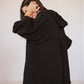 Bold melton jacket in black