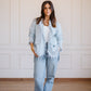 Tweed jacket in Baby blue