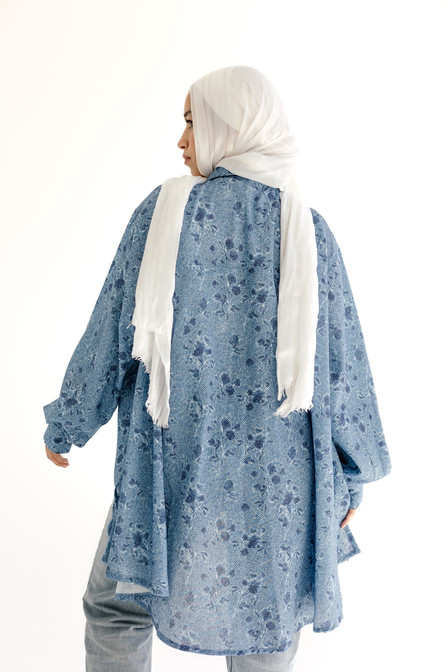 Floral linen chemise