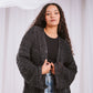 Knit cardigan in black