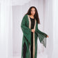 Dotted kaftan in green