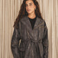 Zips&denim jacket in washed black
