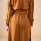 Suede manteau in camel