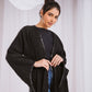 Crushed kaftan in black