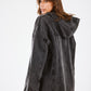Girl in the hood in washed black