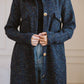Anna manteau in navyblack