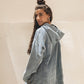 Girl in the hood denim in blue