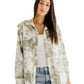 Crystal denim jacket in mint