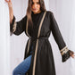 Black goldenia kaftan