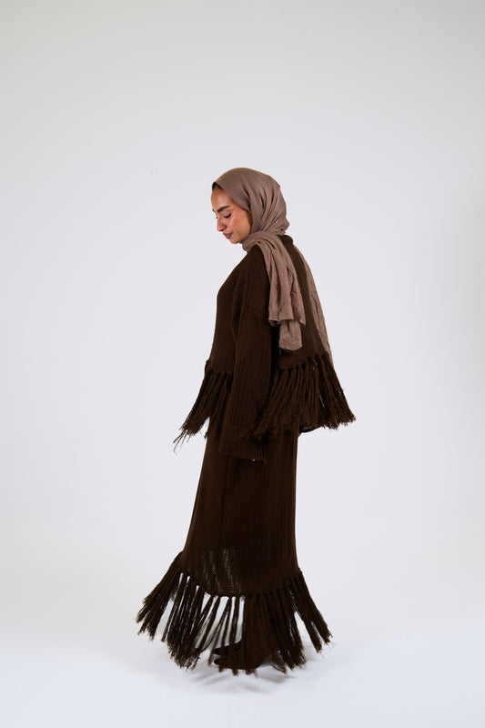 Tassel Flow set in brown