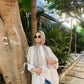 Criss cross top in beige