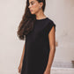 Edge cut top in black