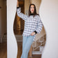 Tweed top in white