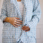 Tweed jacket in Baby blue