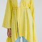 Sunny asymmetrical kimono in yellow