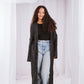 Knit cardigan in black