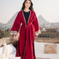 Indie suede kaftan in maroon