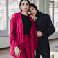 Linea blazer set in maroon