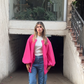 The pocket jacket in fushia