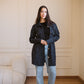 Anna manteau in navyblack