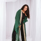Dotted kaftan in green