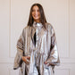 Waterproof coat in silver