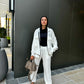 Zipper set in white