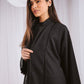 Zipper abaya black