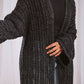 Knit cardigan in black