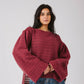 Lana knit top in maroon